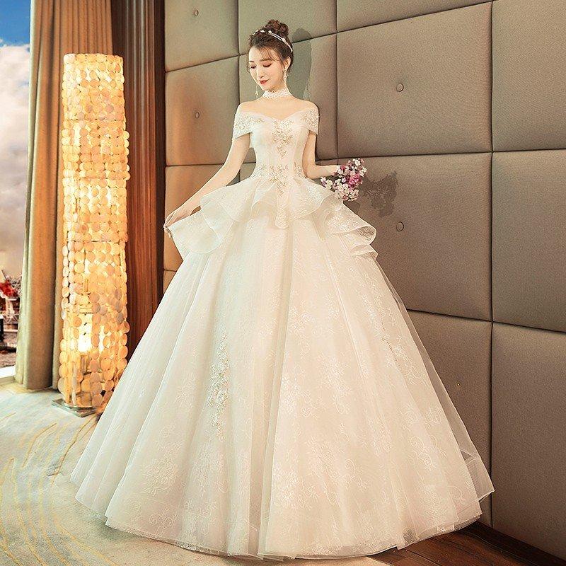 ウェディングドレス 白 安い シンプル 結婚式 花嫁 プリンセス ウェディングドレス 白 安い シンプル 結婚式 花嫁 プリンセス