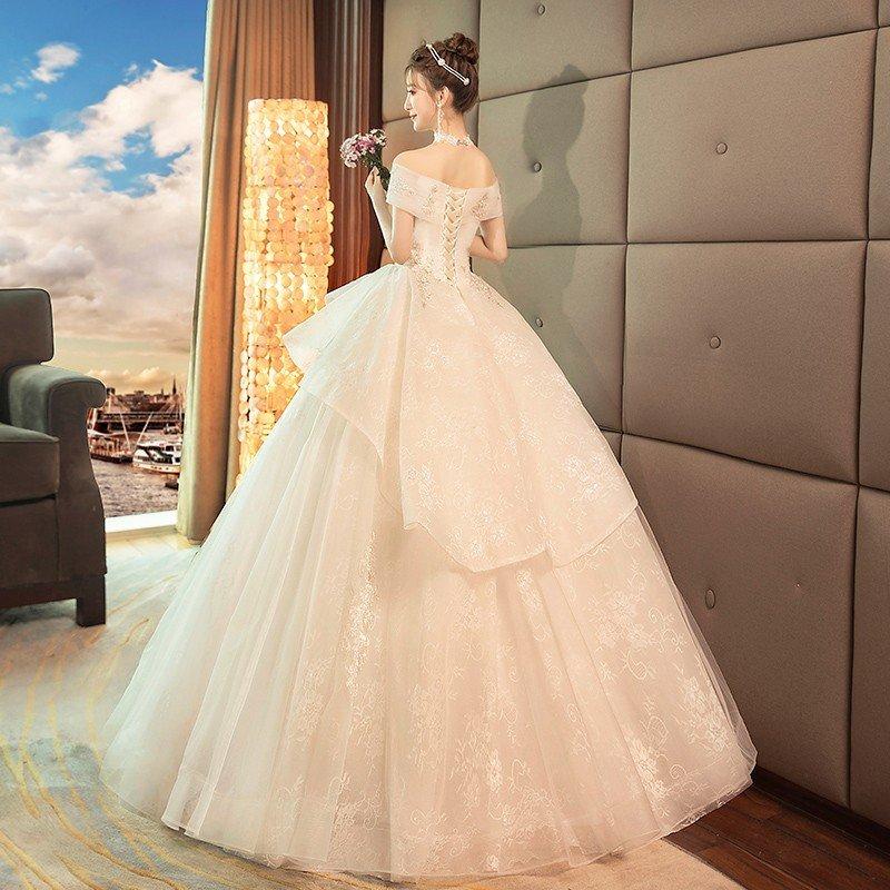 ウェディングドレス 白 安い シンプル 結婚式 花嫁 プリンセス ウェディングドレス 白 安い シンプル 結婚式 花嫁 プリンセス