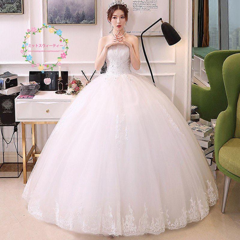 ウエディングドレス ウェディングドレス 花嫁 白 格安 スタンドカラー  