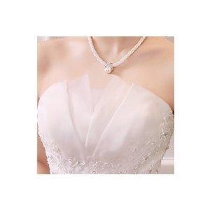 ウエディングドレス ウェディングドレス 花嫁 白 格安 スタンドカラー ブライダル wedding dress 結婚式 プリンセスラインドレス 二次会 パーティードレス_6