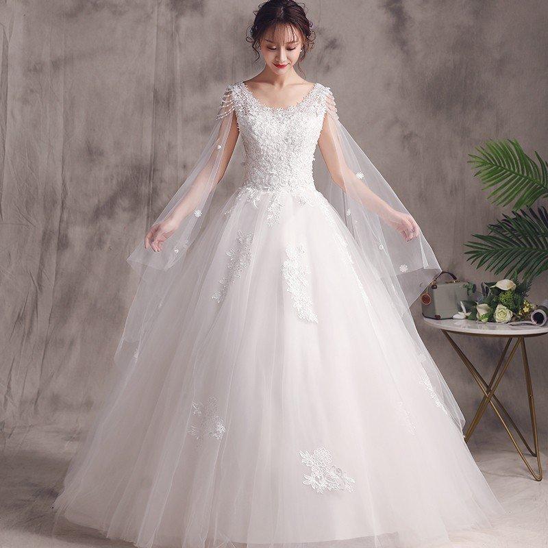 ウェディングドレス 花嫁 ウエディングドレス 白 安い ブライダル wedding dress 結婚式 プリンセスラインドレス 二次会 パーティード 上品 大きいサイズ