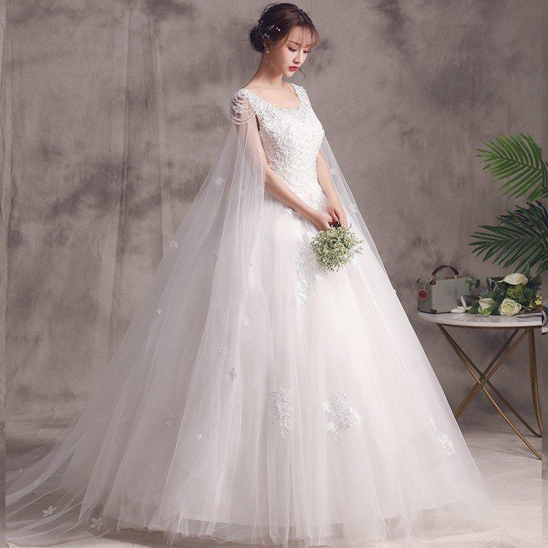 ウェディングドレス 花嫁 ウエディングドレス 白 安い ブライダル wedding dress 結婚式 プリンセスラインドレス 二次会 パーティード 上品 大きいサイズ_2