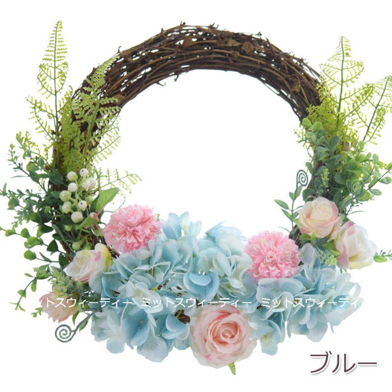 アーティフィシャルフラワー あじさい ローズ バラ 玄関 ドアリース ブライダル 結婚式場飾り 壁掛け お祝い インテリア 花嫁 結婚式 部屋 オーナメント 可愛い In13 ミットスウィーティー 通販 Yahoo ショッピング