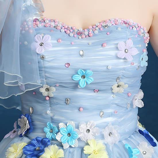 結婚式 カラードレス 演奏会 ワンショルダー 花 ウエディング 結婚式 カラードレス 演奏会 ワンショルダー 花 ウエディング
