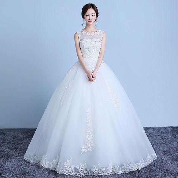 マタニティドレス ウェディングドレス 花嫁 結婚式 ウエディングドレス エンパイア ブライダル 二次会 披露宴 トレーン ロングドレス プリンセスライン ホワイト_2
