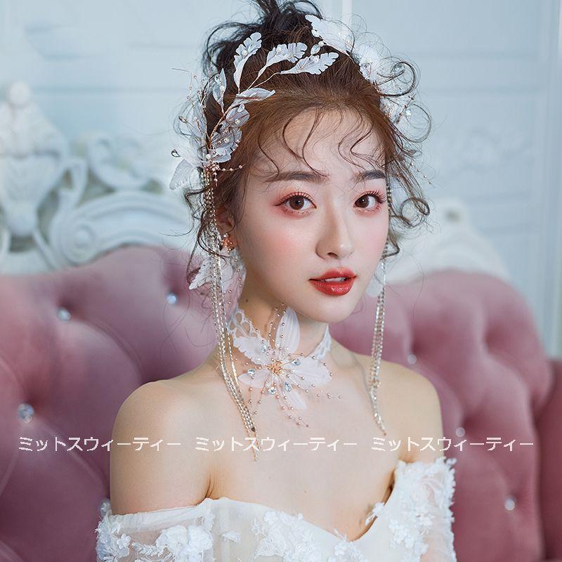 ウエディング ヘアアクセサリー ヘアピン チョーカー イヤリング ウエディング ヘアアクセサリー ヘアピン チョーカー イヤリング