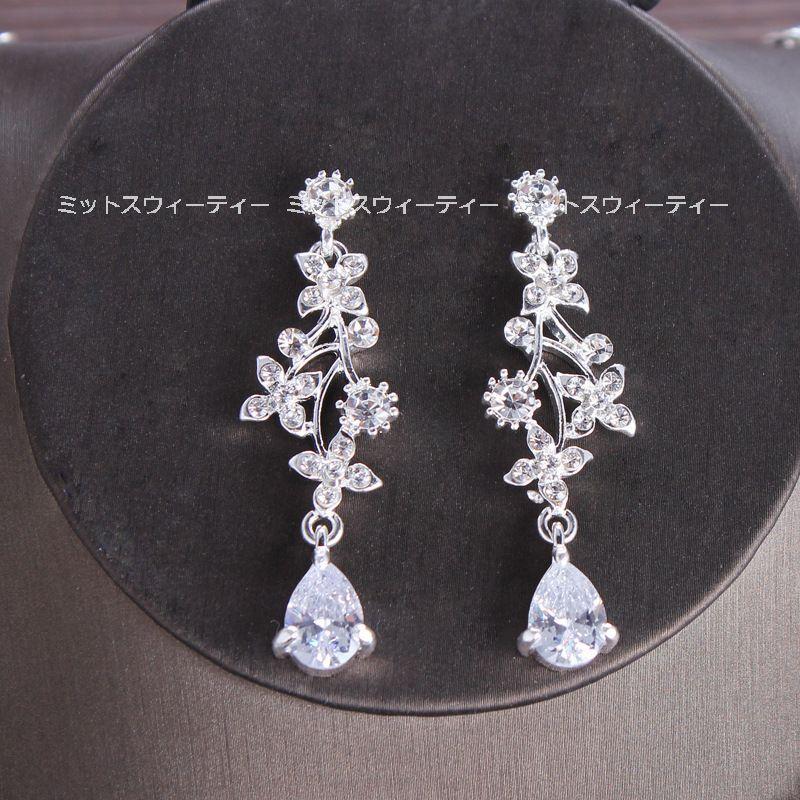 ウェディングネックレス イヤリング ピアス シルバー ライン ウェディングネックレス イヤリング ピアス シルバー ライン