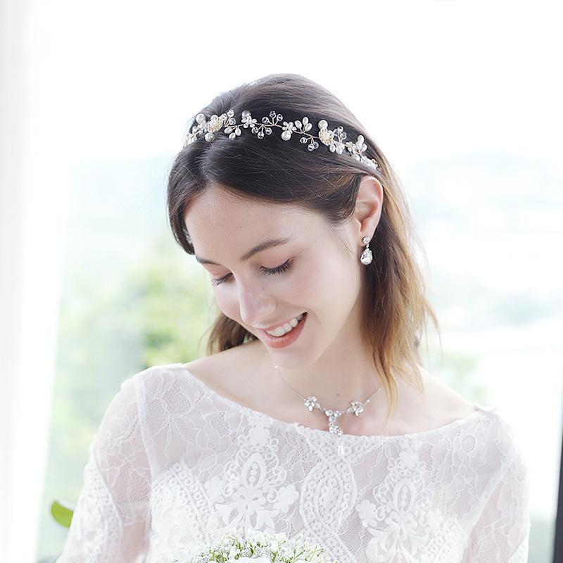 ウエディング カチューシャ ヘアバンド パール 花 ヘッドドレス ウエディング カチューシャ ヘアバンド パール 花 ヘッドドレス