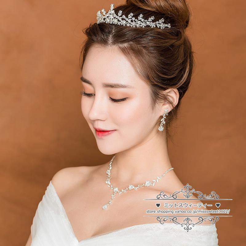 ウエディング ヘアアクセサリー ティアラ ネックレス イヤリング ウエディング ヘアアクセサリー ティアラ ネックレス イヤリング
