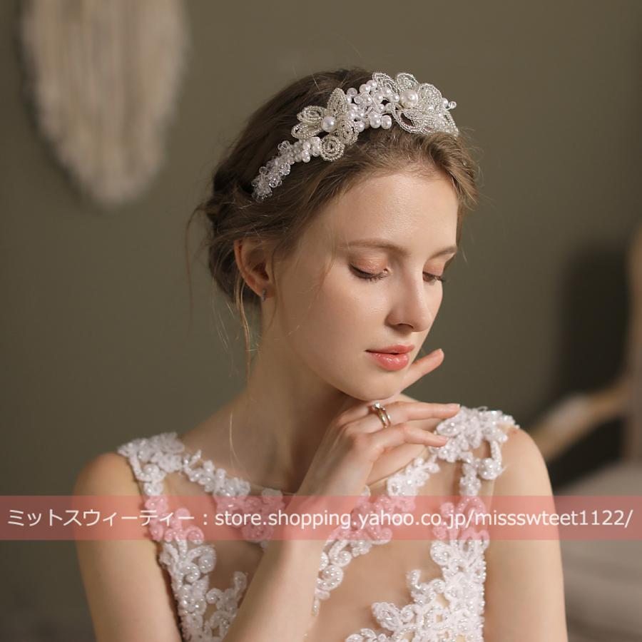 ウエディング ヘッドドレス ティアラ カチューシャ 髪飾り 花嫁 ウエディング ヘッドドレス ティアラ カチューシャ 髪飾り 花嫁