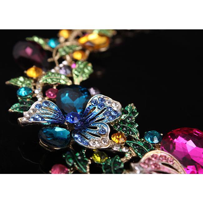 カラフル ネックレス ピアスセット パーティー ウェディング