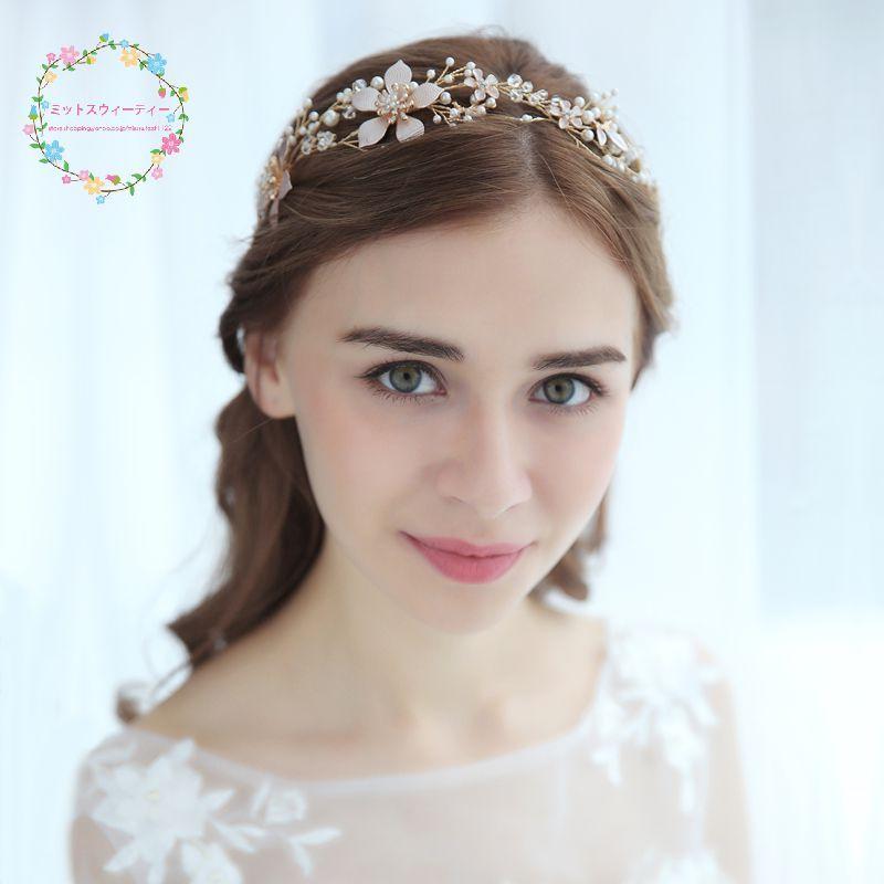 ウェディング ヘッドドレス 花 カチューシャ 演奏会髪飾り ヘアバンド