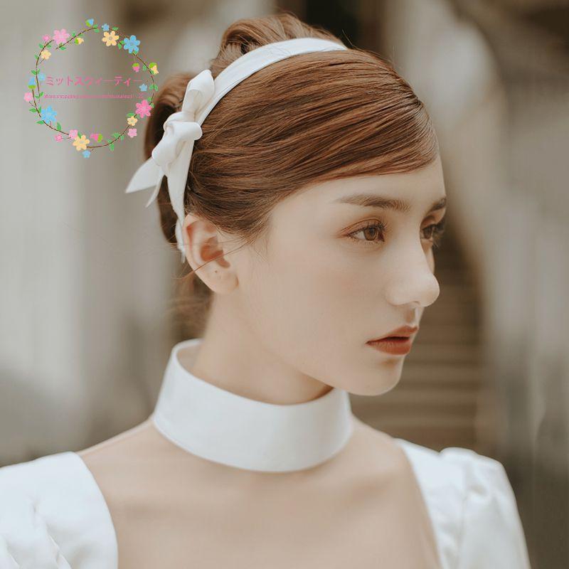 カチューシャ ウエディング 花嫁 リボン ティアラ ヘッドドレス ヘアアクセサリー 髪飾り パール リボン 海外挙式 ファッション フォーマル 10代 代 可愛い Km185 ミットスウィーティー 通販 Yahoo ショッピング