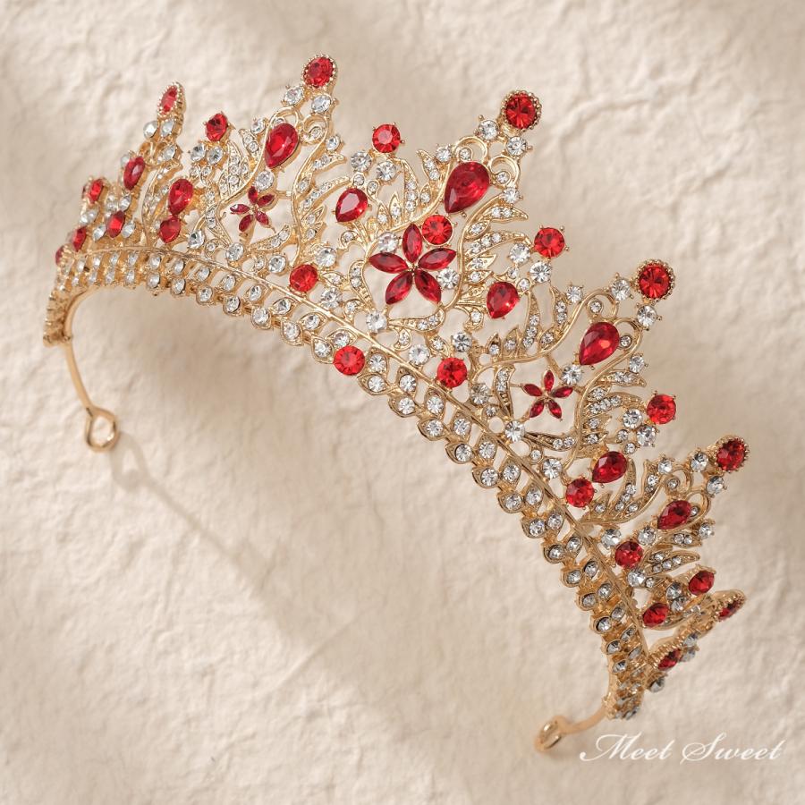 ウェディングヘッドドレス ティアラ プリンセス 王冠 結婚式 前