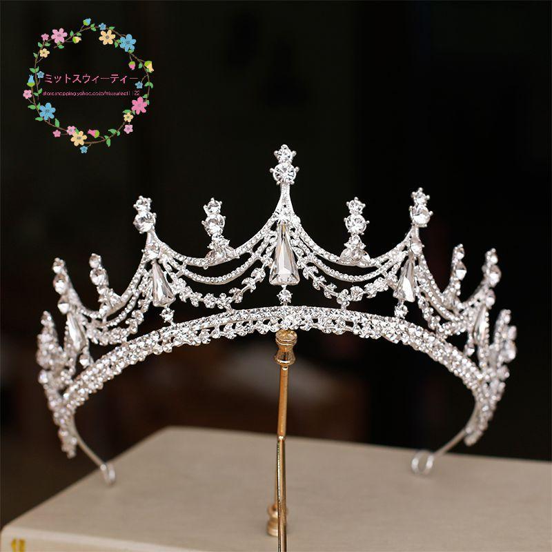 新品 ウェディングティアラ クラウン ブライダルアクセ 披露宴 ウエディングアクセサリー 撮影 結婚式 発表会 演奏会 披露宴 花嫁 二次会 ウェディング小物 | 