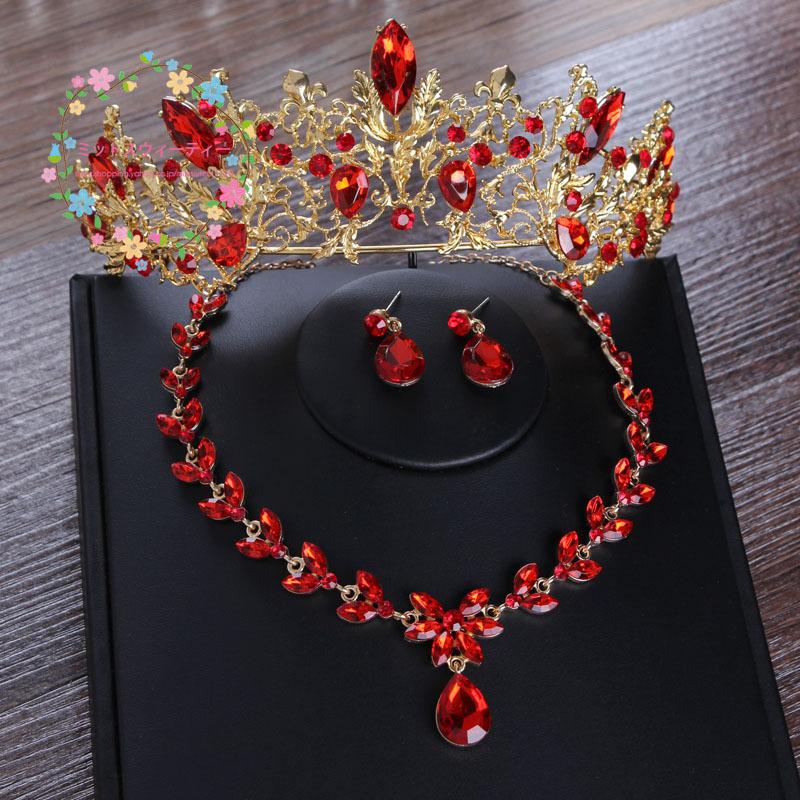 ティアラ ネックレス ピアス/イヤリング セット 髪飾り パーティー