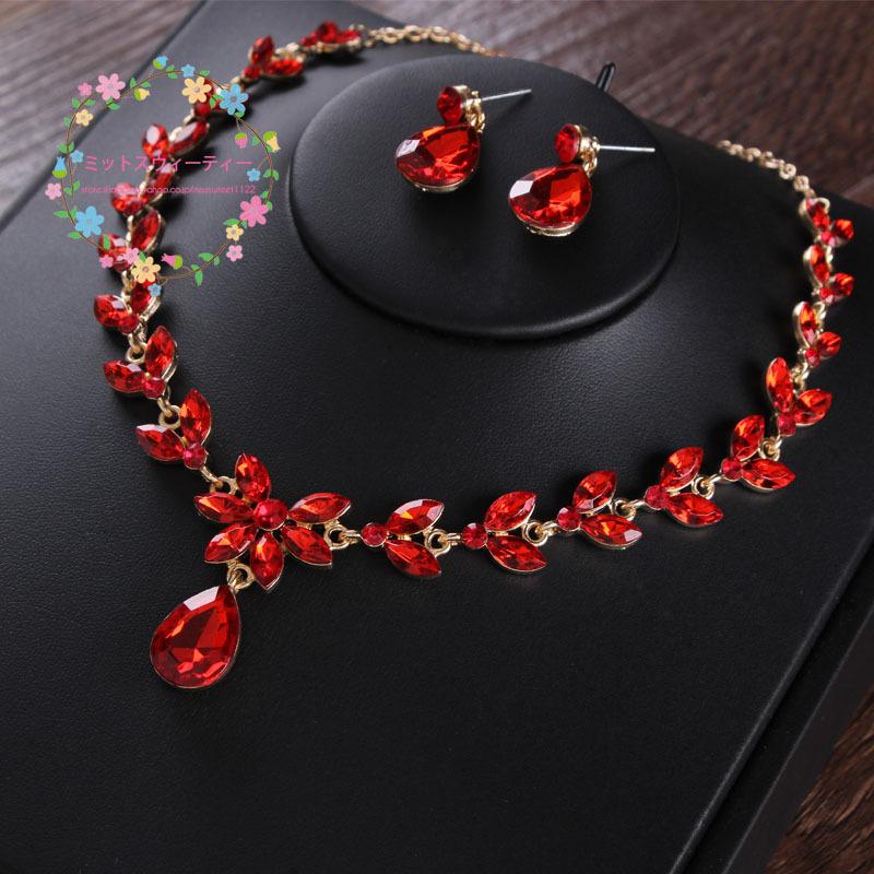 ティアラ ネックレス ピアス/イヤリング セット 髪飾り パーティー