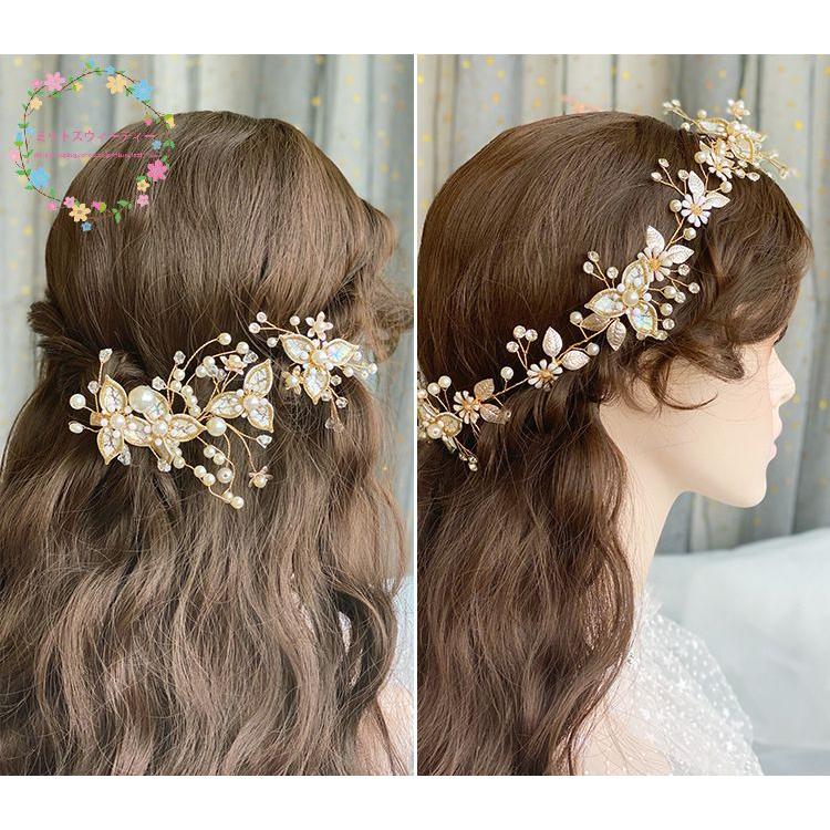 ヘッドドレス 5点セット ウェディング 花 髪飾り ヘアアクセサリー コーム Uピン ブライダル 結婚式 フラワー 花嫁 髪留め 和装 着物 二次会 パーティー Km48 ミットスウィーティー 通販 Yahoo ショッピング