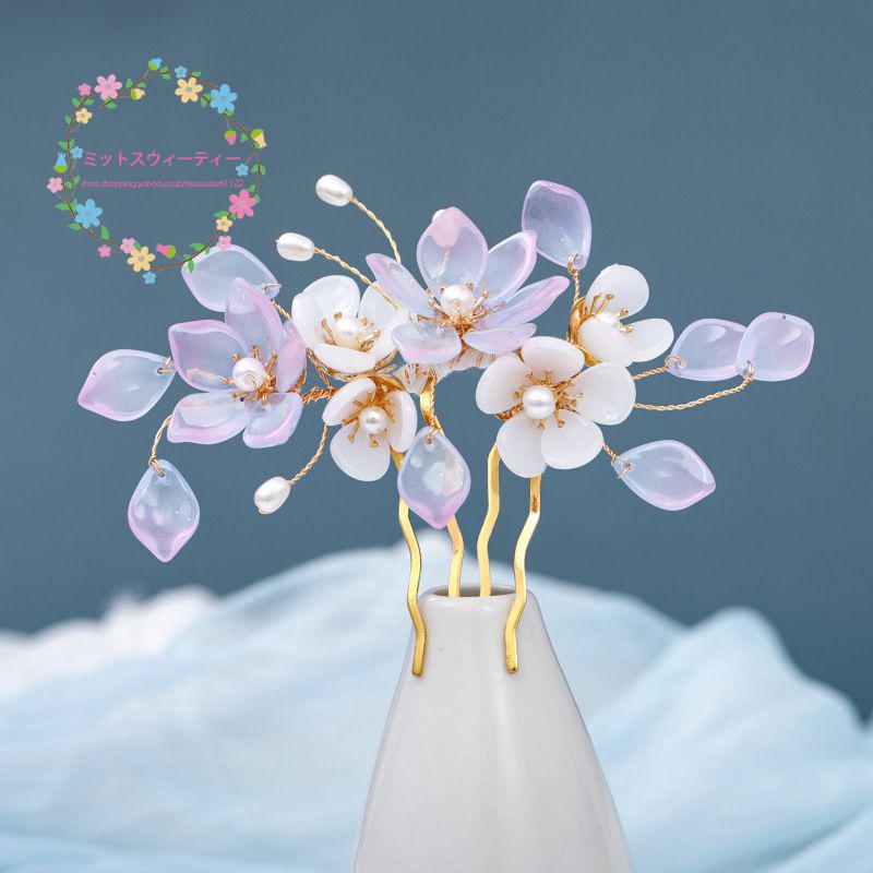 和装 髪飾り パール コーム 成人式 卒業式 結婚式 花嫁用 ヘッドドレス 大人 薄パープル 花 ヘアアクセサリー 着物 振袖 留袖 訪問着 可愛い 代 30代 Km504 ミットスウィーティー 通販 Yahoo ショッピング