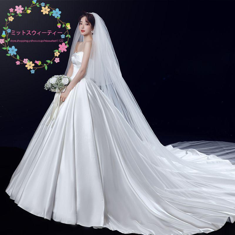 ウェディングベール ブライダルベール 花嫁 ロングベール ウエディングベール 海外挙式 写真を撮る チャペルベール シンプル 結婚式 海外旅行 二次会 高級感 Km637 ミットスウィーティー 通販 Yahoo ショッピング