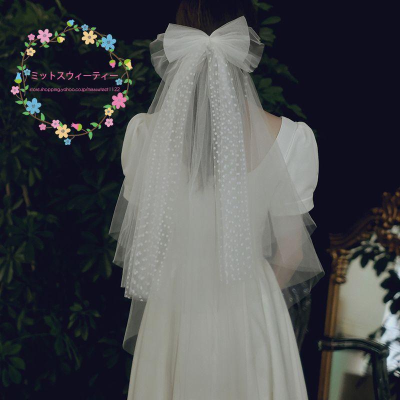 ウエディングベール ベール ショートベール リボン付きベール ヘッドドレス リボン 可愛い ヴェール ベイル ブライダル 花嫁 結婚式 ブライダルアクセサリー Km768 ミットスウィーティー 通販 Yahoo ショッピング