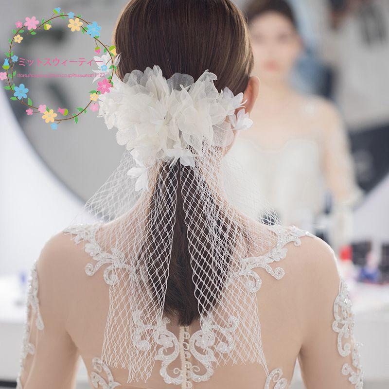 ウエディングベール ベール ヴェール ショートベール ショート 挙式 花嫁 披露宴 ブライダル チュール ウエディング デザインベール 結婚式 フラワー オシャレ Km795 ミットスウィーティー 通販 Yahoo ショッピング