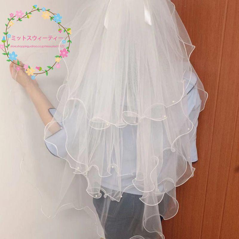 ウェディング ベール ボリューム ミドル ウェディングベール 前撮り