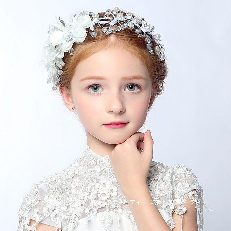 ヘアアクセサリー ヘッドドレス 子供 髪飾り 女の子 キッズ 花