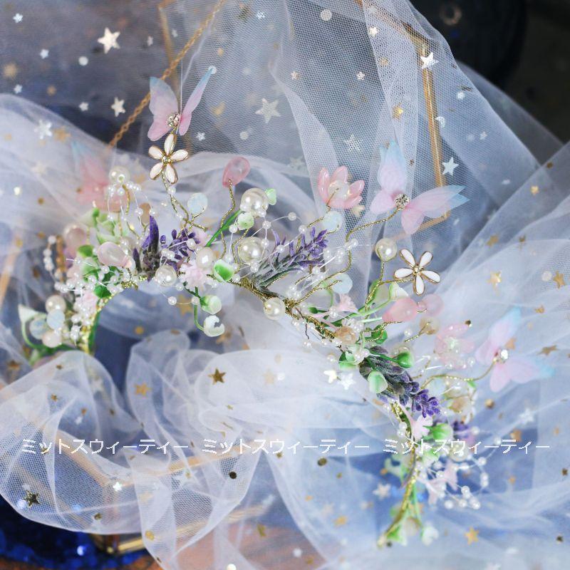 子供 ティアラ ヘッドドレス ピンク ブルー 髪飾り キッズ ゴージャス