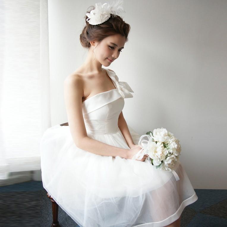 ミニドレス 安い 花嫁 ウエディングミニドレス 結婚式 発表会 