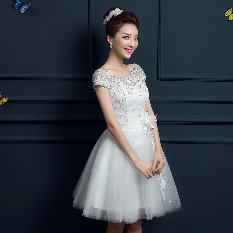 ウエディングミニドレス 花嫁 安い ミニドレス 結婚式 パーティー