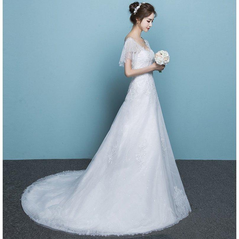 【値下げしました】ウェディングドレス ホワイト ホワイトウェディングドレス 1週間限定値下げ 23000→15800