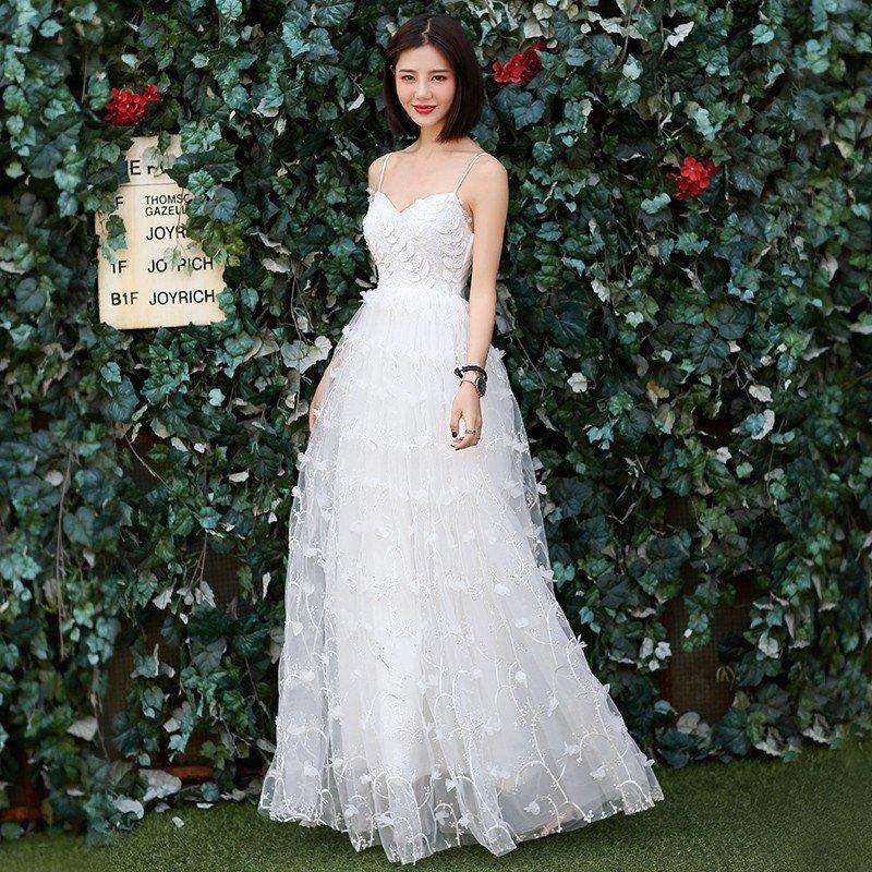 ウエディングドレス Aライン 白 ワンピース ブライダル ウェディングドレス ロング 花嫁 結婚式 パーティードレス 二次会 演奏会 イブニングドレス ブライダル Newazhs040 ミットスウィーティー 通販 Yahoo ショッピング