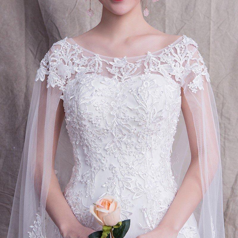 ウエディングドレス aライン 白 安い 花嫁 結婚式 パーティードレス ウェディングドレス 二次会 ブライダル ロングドレス イブニングドレス 大きいサイズ_6