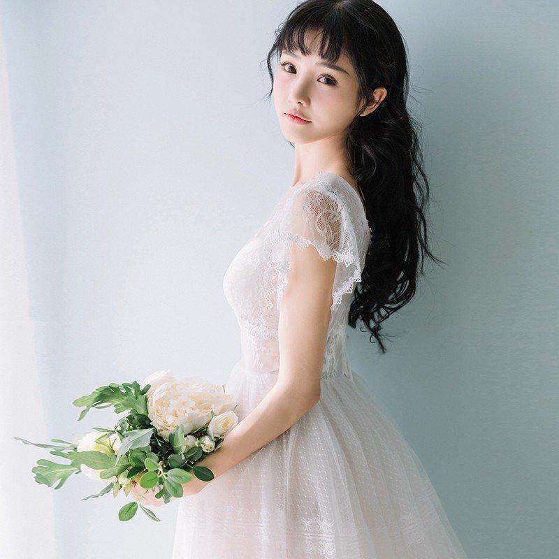 ウエディングドレス 安い 白 袖あり ロングドレス 結婚式 花嫁