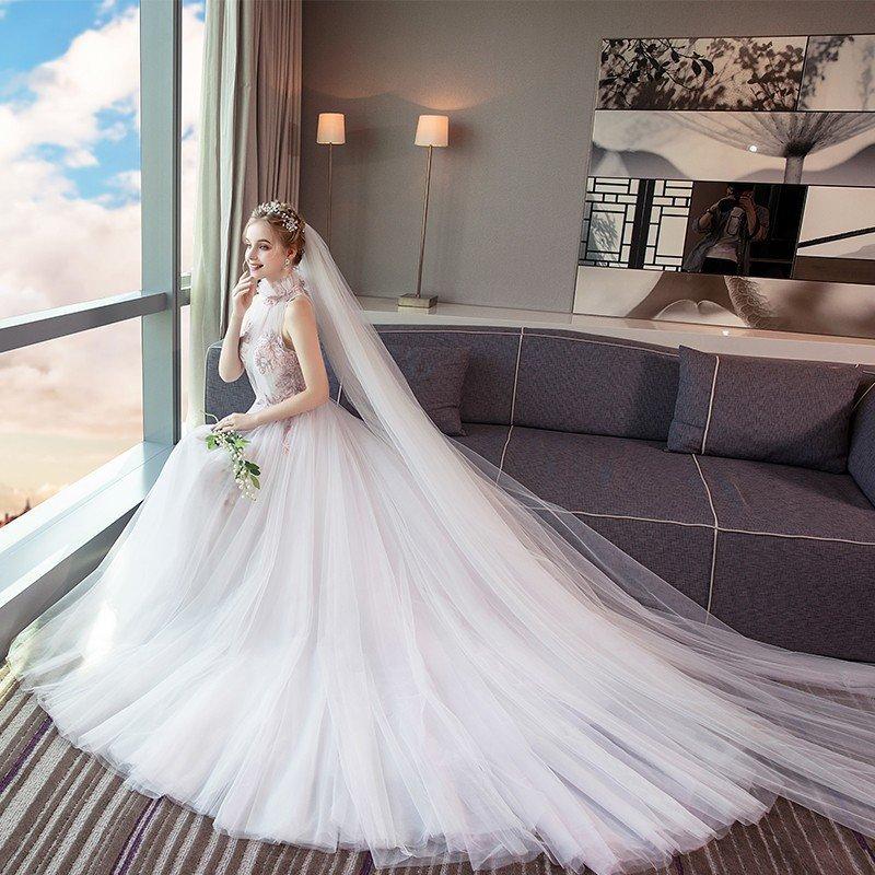 ウエディングドレス　白 レース ロングドレス 結婚式 花嫁 ブライダル ウエディングドレス aライン 二次会 パーティードレス ピアノ演奏会 フォーマルドレス_5
