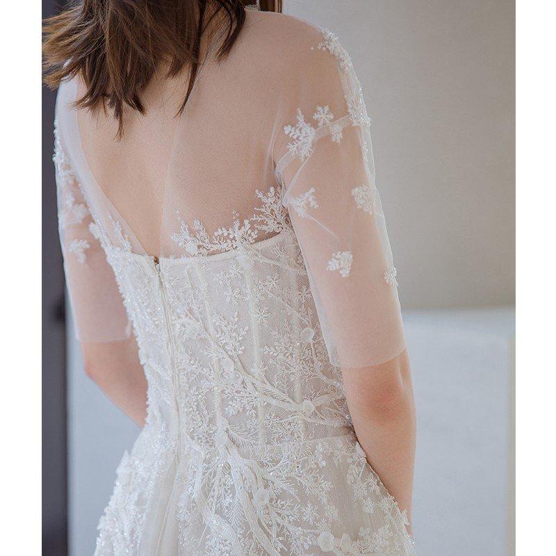 ウエディングドレス 白 レース ボレル 安い ウェディングドレス 花嫁  