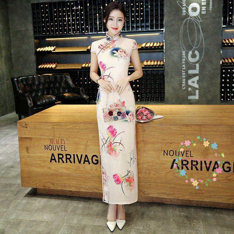 チャイナドレス ロング ピンク 半袖 安い 結婚式 二次会 ワンピース 演奏会 フォーマル 中国風 発表会 大きいサイズ ワンピース エレガント 花柄 コスプレ Newckqp100 ミットスウィーティー 通販 Yahoo ショッピング
