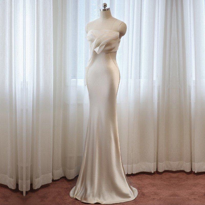 ロングドレス 演奏会 カラードレス 袖あり 花嫁 カクテルドレス 安い 結婚式 イブニングドレス 二次会 パーティードレス フォーマル 発表会 コンサート ステージ_4