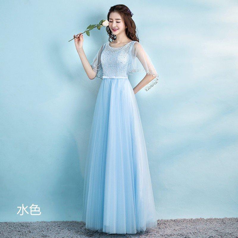 ロングドレス 演奏会 カラードレス 花嫁 カクテルドレス 安い 二次会