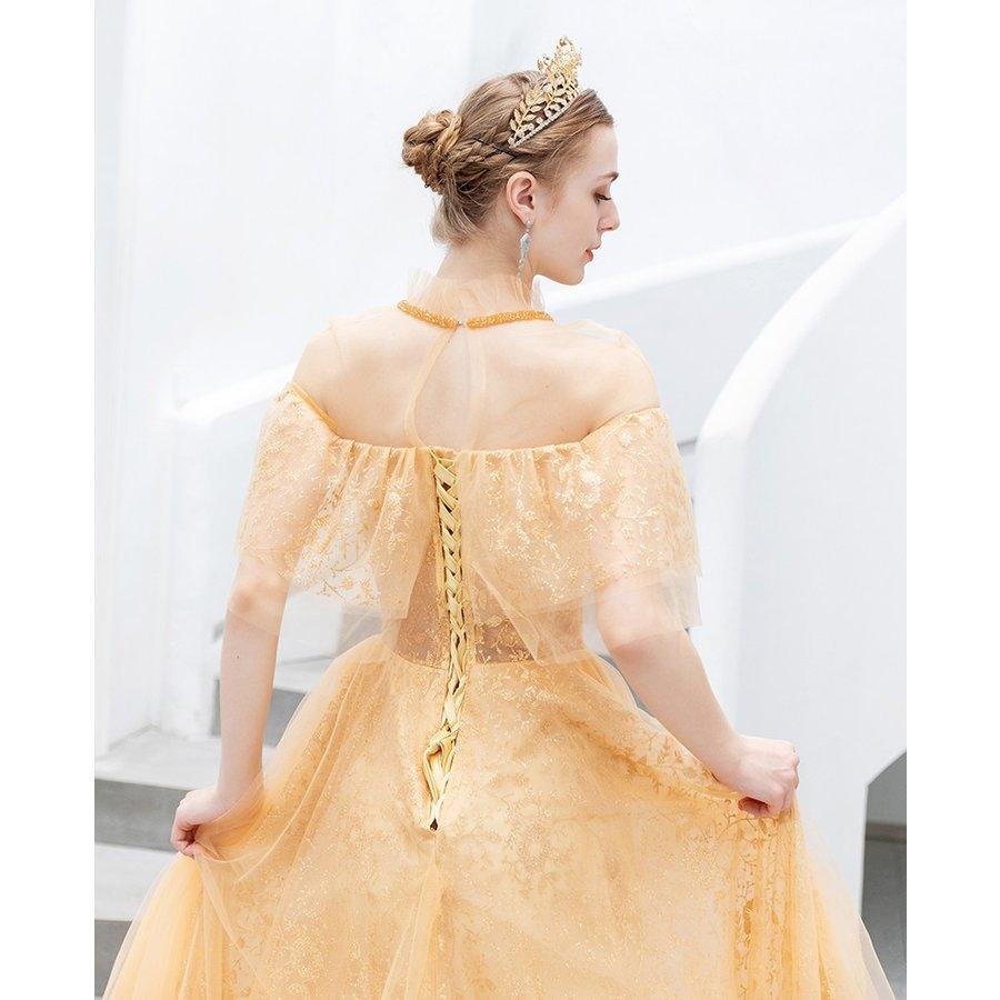 カラードレス 安い 花嫁 イブニングドレス カラー ロング パーティードレス 演奏会 袖あり フォーマル 結婚式 ワンピース 二次会 カクテルドレス 大きいサイズ_5