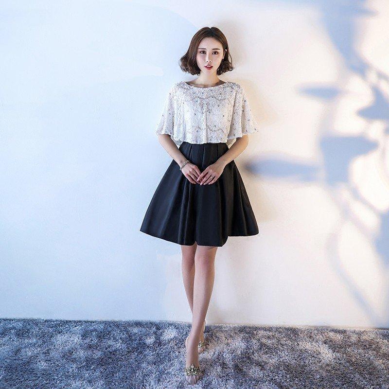 カラードレス ミニ 安い 半袖 結婚式 10代 20代 30代 披露宴 パーティードレス 演奏会 カクテルドレス 二次会 花嫁ドレス 発表会 ピアノ演奏会 卒業会