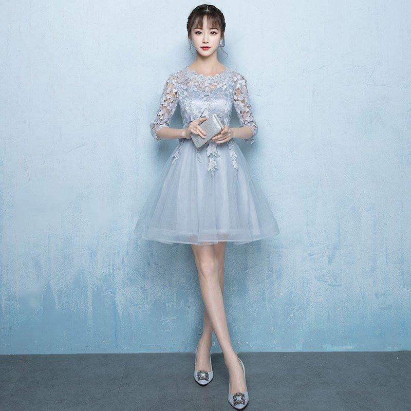 カラードレス ミニドレス 安い 七分袖 結婚式 ワンピース 披露宴 パーティードレス 演奏会 カクテルドレス 二次会 花嫁ドレス 発表会 成人式 卒業会 お呼ばれ Newdqlf149 ミットスウィーティー 通販 Yahoo ショッピング