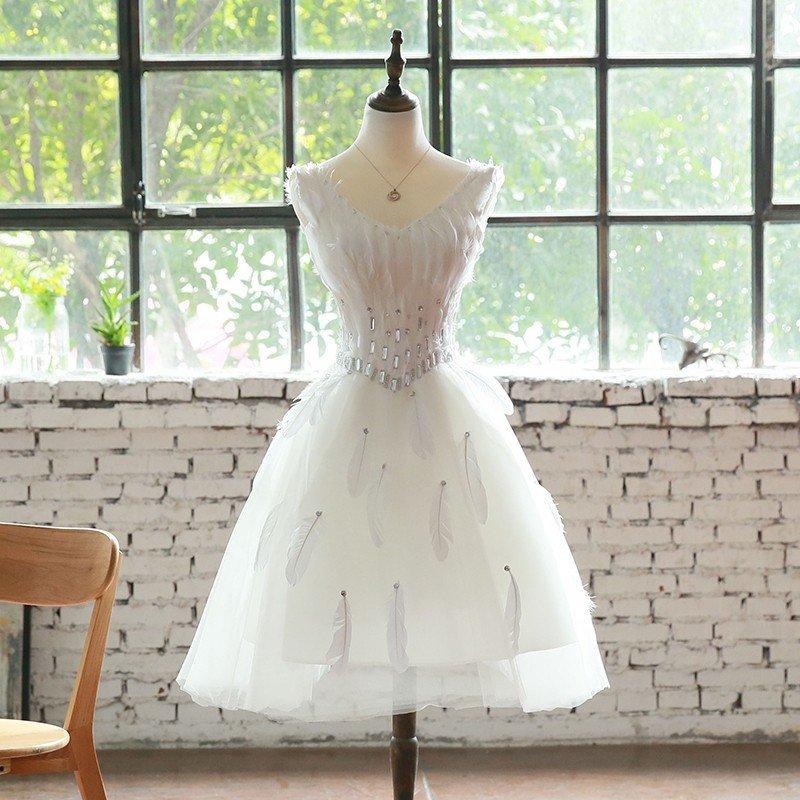 ウエディングミニドレス 白 格安 羽 結婚式 ワンピース 発表会 演奏会 披露宴 ミニドレス パーティードレス 二次会 ウエディングドレス 花嫁 お呼ばれドレス Newhsdq042 ミットスウィーティー 通販 Yahoo ショッピング