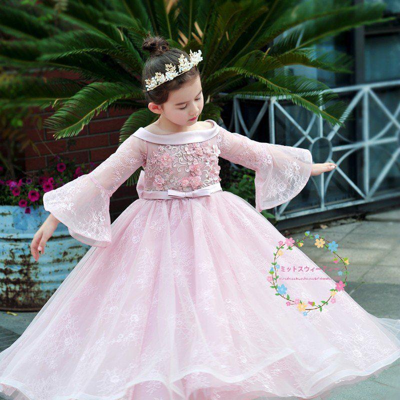 子供ドレス ピアノ発表会 安い キッズドレス 長袖 ロングドレス 入園式