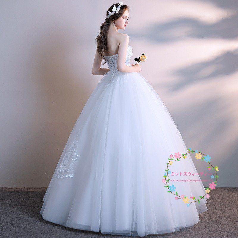 ウエディングドレス マタニティ マタニティドレス エンパイア 安い 白 ウェディングドレス 結婚式 花嫁 披露宴 ロングドレス 二次会 パーティードレス_3