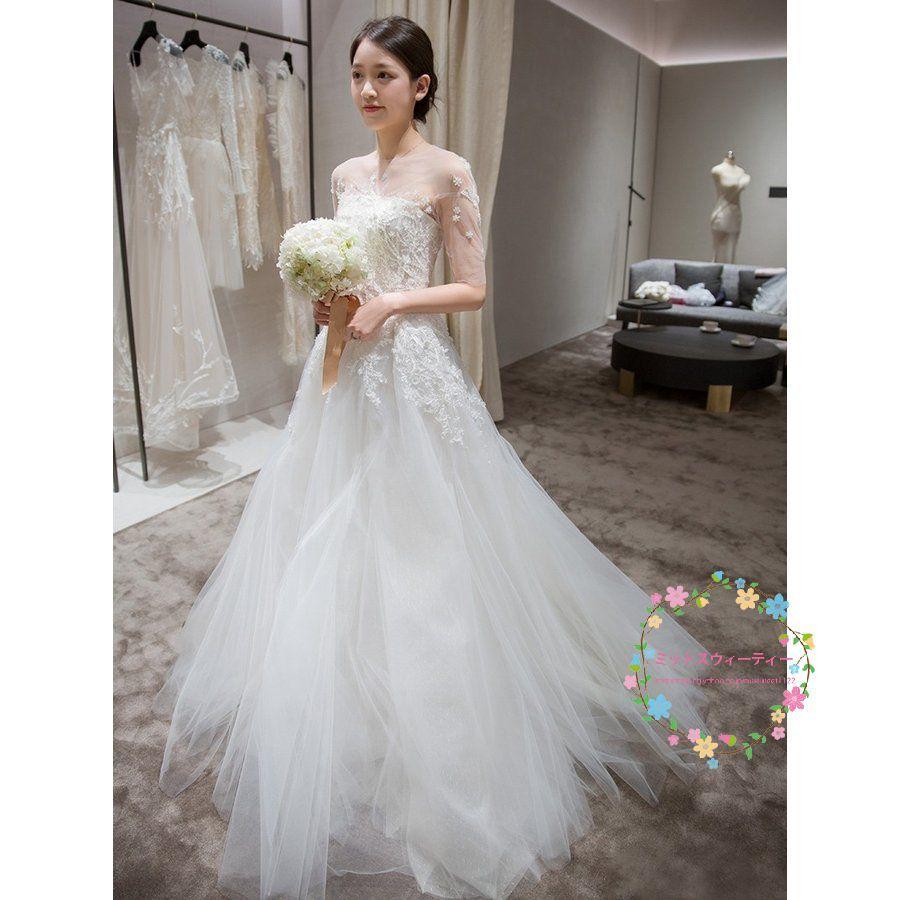 マタニティ ウェディングドレス エンパイア 花嫁 安い 白 シンプル 結婚式 袖あり ロングドレス 披露宴 二次会 パーティードレス 大きいサイズ Wedding Dress Newyfhs093 ミットスウィーティー 通販 Yahoo ショッピング