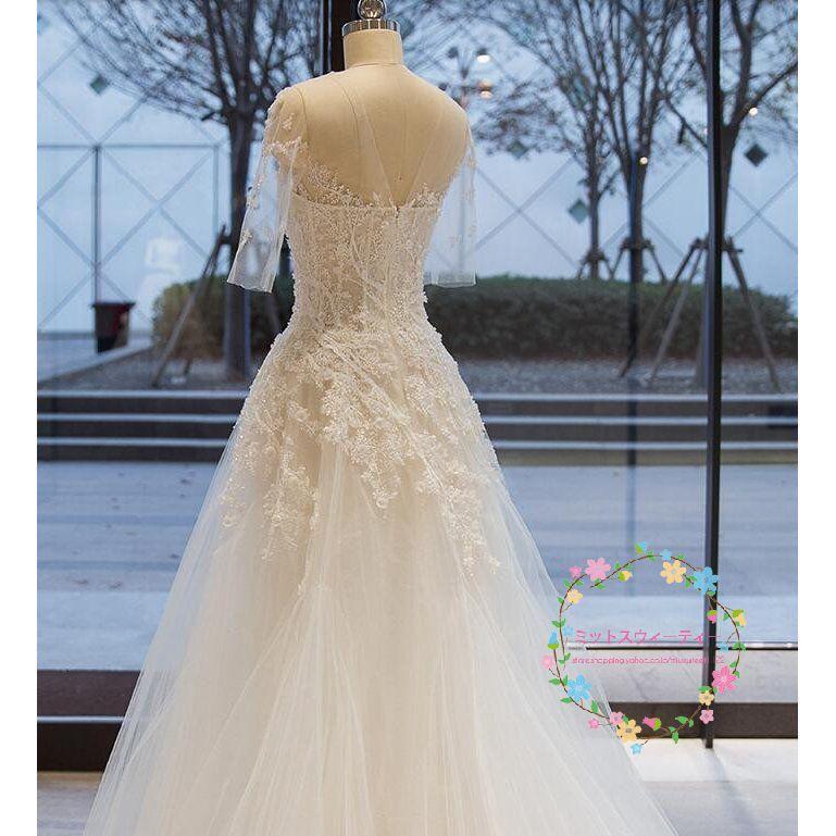 マタニティ ウェディングドレス エンパイア 花嫁 安い 白 シンプル 