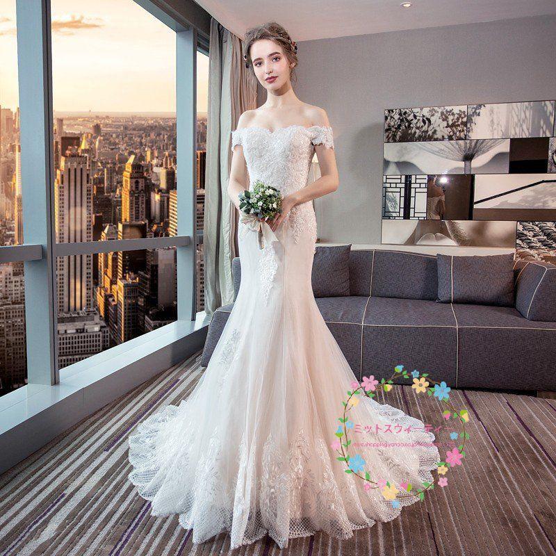マーメイドラインドレス 白 二次会 安い ベアトップ 花嫁 ウエディングドレス 結婚式 サッシュベルト マーメイドライン ロングドレス 挙式