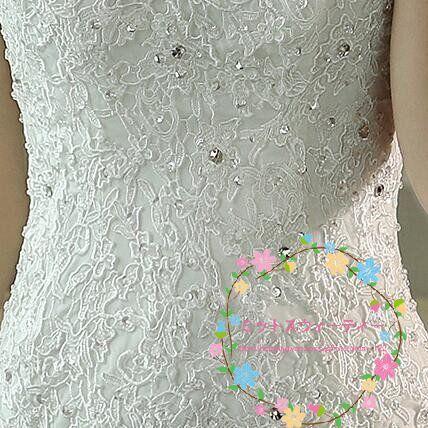 ウエディングドレス マーメイドラインドレス 白 二次会 レース 安い 花嫁 結婚式 ロングドレス ブライダル 大きいサイズ 披露宴 スタンドカラー wedding dress